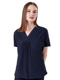 Women's Two-Pocket Shirred Nova Top - 1088 - Navy