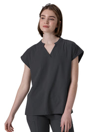 Women's Two-Pocket Vega Dolman Scrub Top - 1098 - Charcoal