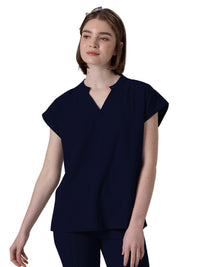 Women's Two-Pocket Vega Dolman Scrub Top - 1098 - Navy