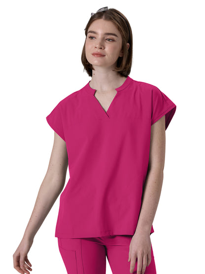 Women's Two-Pocket Vega Dolman Scrub Top - 1098 - Parkley Pink