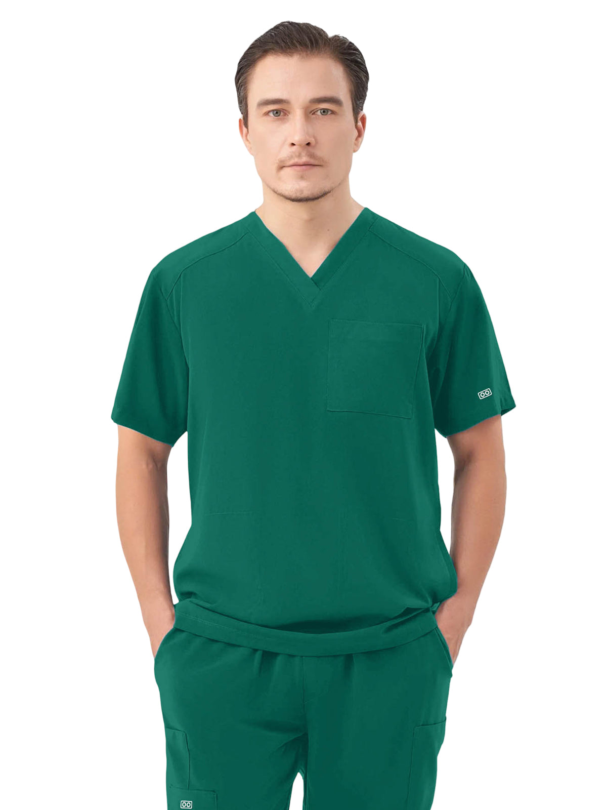 Men's Three-Pocket RYDER V-Neck Scrub Top - 1538 - Hunter