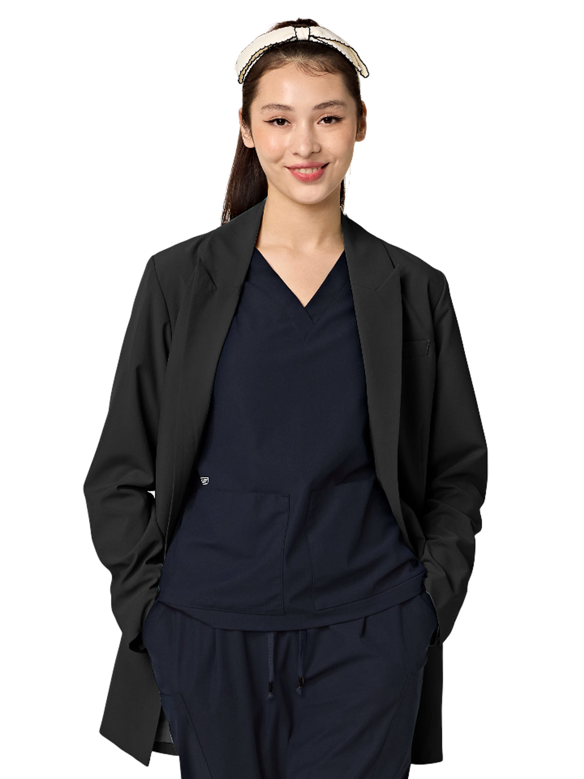 Women's Three-Pocket 32.5" Lab Blazer - 3002 - Black