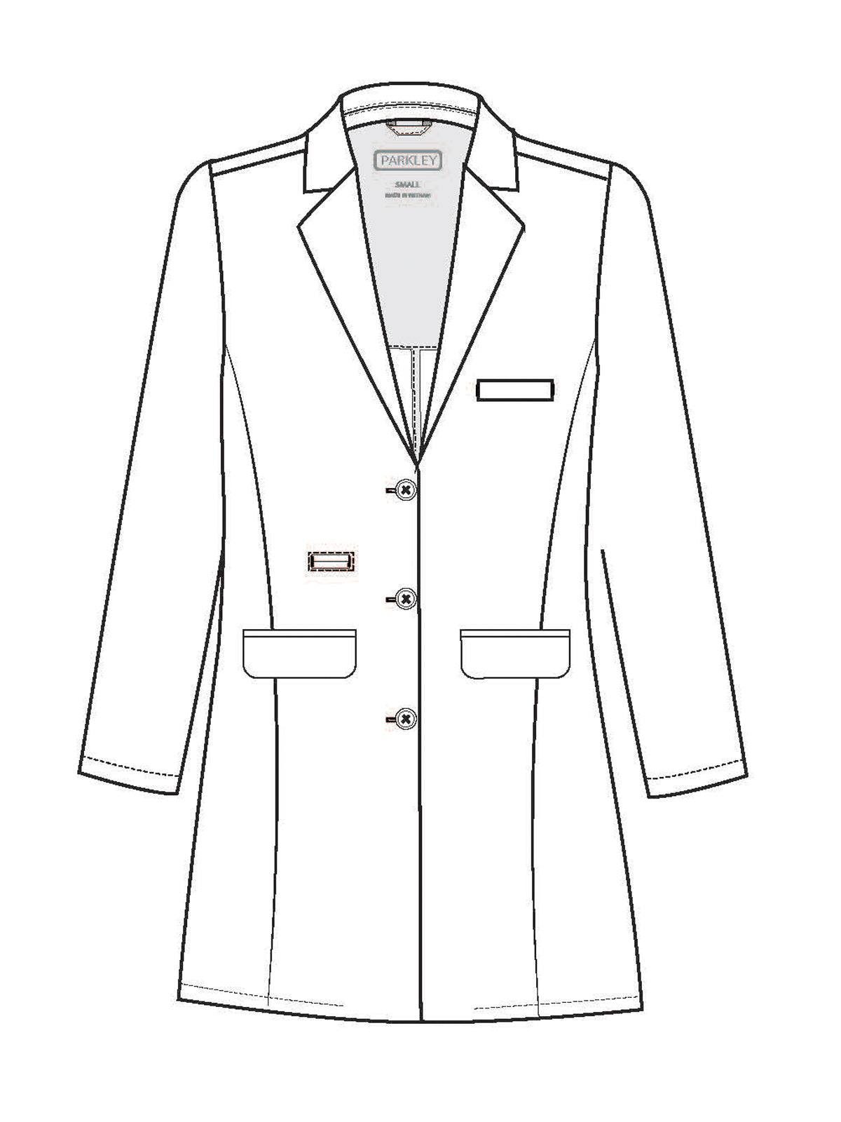 Women's Seven-Pocket 35" Premium Long Perfect Lab Coat - 3100 - White
