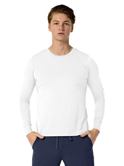 Men's Crew Neck Long Sleeve Tee - 5509 - White