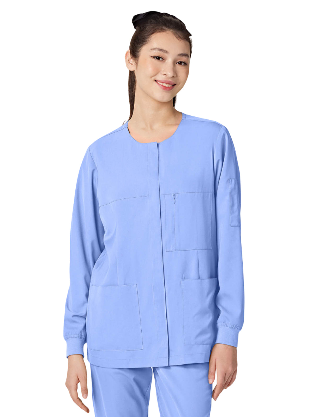 Women's Snap Tape Jacket - 6001 - Celeste Blue