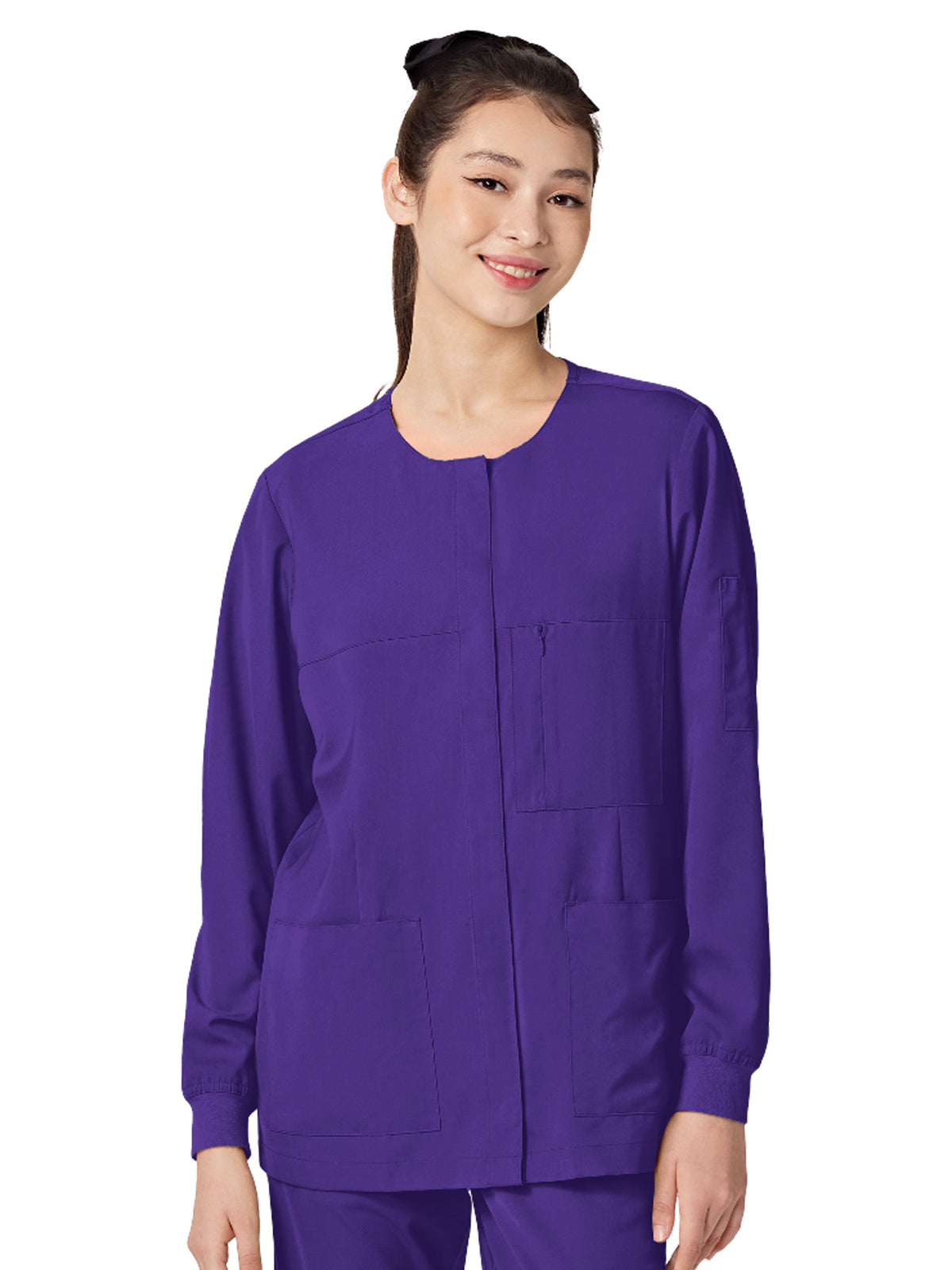 Women's Snap Tape Jacket - 6001 - Dark Purple