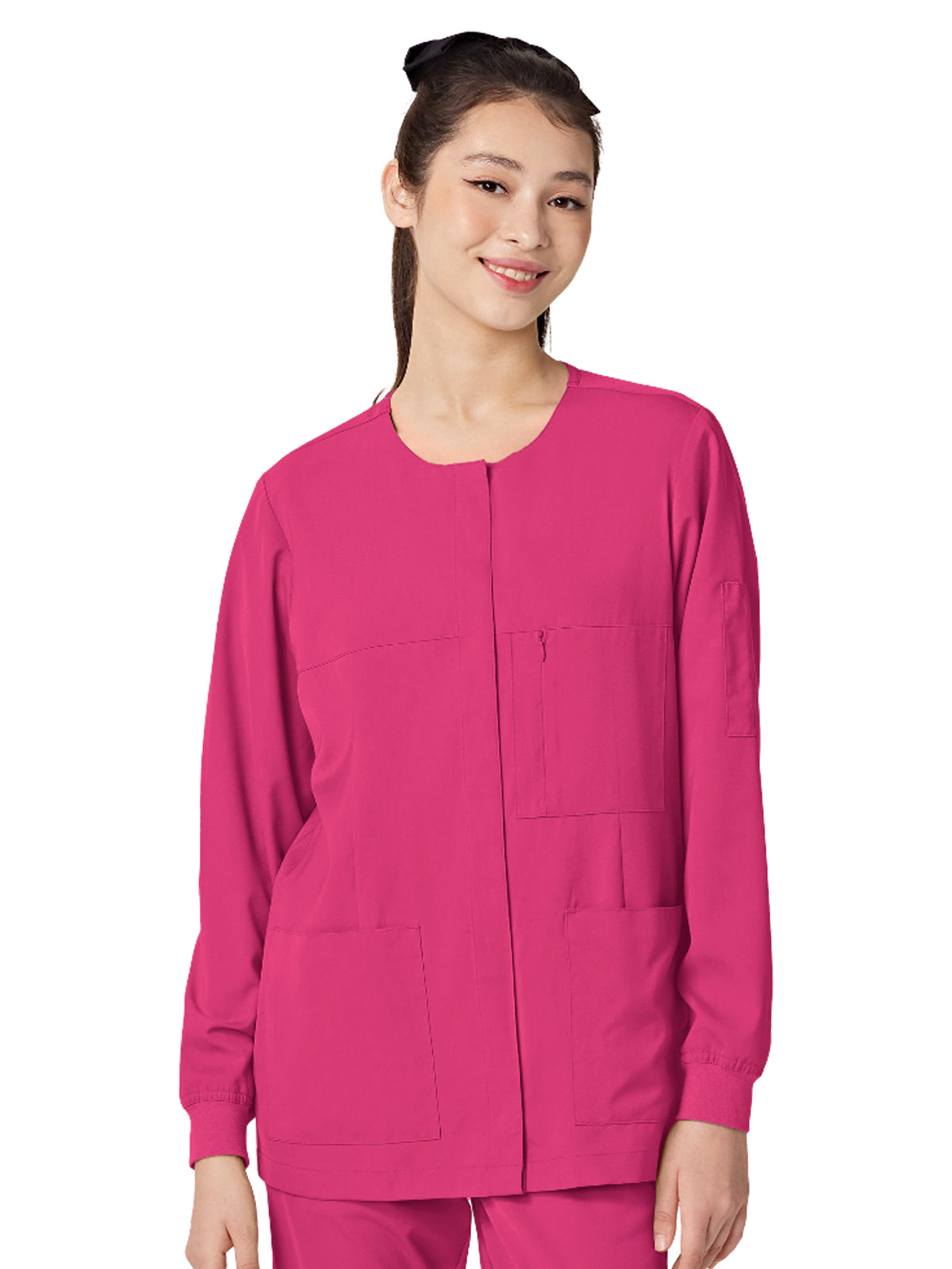 Women's Snap Tape Jacket - 6001 - Hot Pink