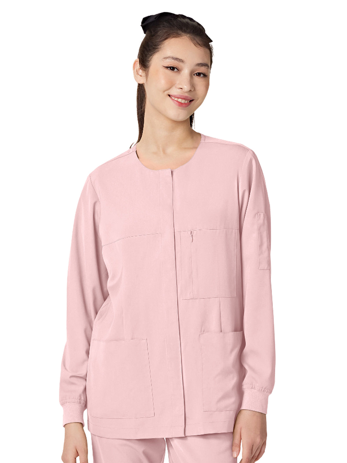 Women's Snap Tape Jacket - 6001 - Light Pink