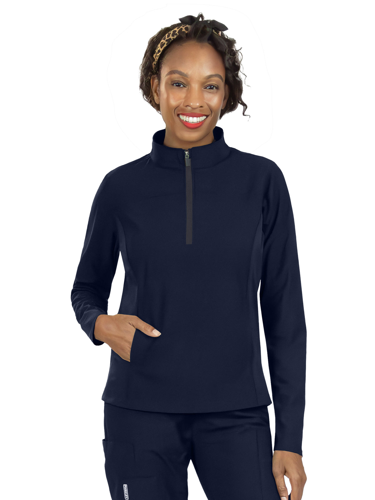 Women's Two-Pocket Perfect Quarter Zip Jacket - 6036 - Navy