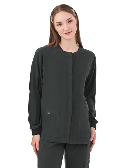 Women's Two-Pocket CELESTE Snap Front Jacket - 6048 - Black