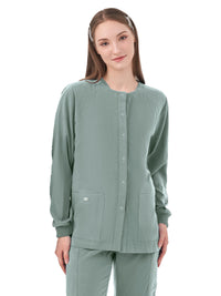 Women's Two-Pocket CELESTE Snap Front Jacket - 6048 - Camp Green
