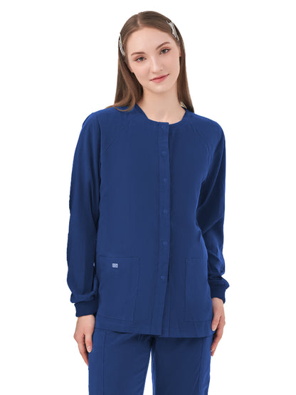 Women's Two-Pocket CELESTE Snap Front Jacket - 6048 - Navy
