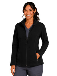 Women's Two-Pocket Bonded Fleece Full Zip Jacket - 6055 - Black