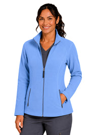 Women's Two-Pocket Bonded Fleece Full Zip Jacket - 6055 - Ceil Blue