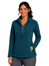 Women's Two-Pocket Bonded Fleece Full Zip Jacket - 6055 - Caribbean Blue