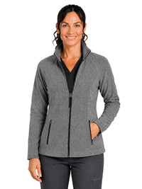 Women's Two-Pocket Bonded Fleece Full Zip Jacket - 6055 - Heather Grey