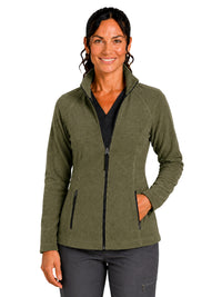 Women's Two-Pocket Bonded Fleece Full Zip Jacket - 6055 - Olive