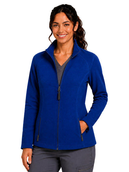 Women's Two-Pocket Bonded Fleece Full Zip Jacket - 6055 - Royal Blue