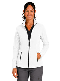Women's Two-Pocket Bonded Fleece Full Zip Jacket - 6055 - White