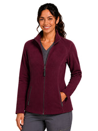 Women's Two-Pocket Bonded Fleece Full Zip Jacket - 6055 - Wine