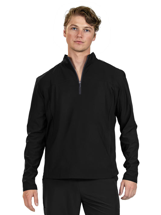 Men's Two-Pocket Perfect Quarter Zip Jacket - 6536 - Black