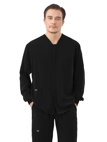 Men's Two-Pocket ORION Snap Front Jacket - 6548 - Black