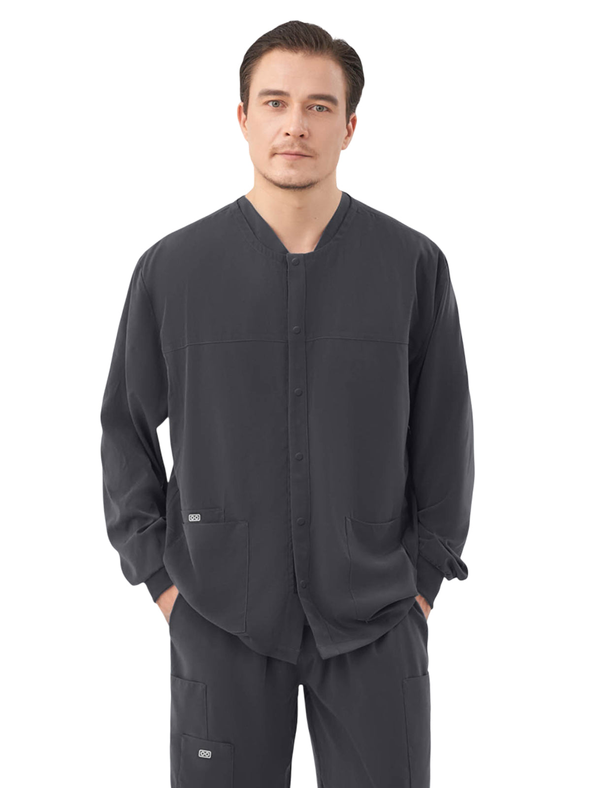 Men's Two-Pocket ORION Snap Front Jacket - 6548 - Charcoal