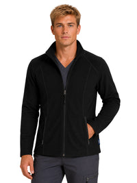 Men's Two-Pocket Bonded Fleece Full Zip Jacket - 6555 - Black
