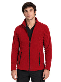 Men's Two-Pocket Bonded Fleece Full Zip Jacket - 6555 - Red