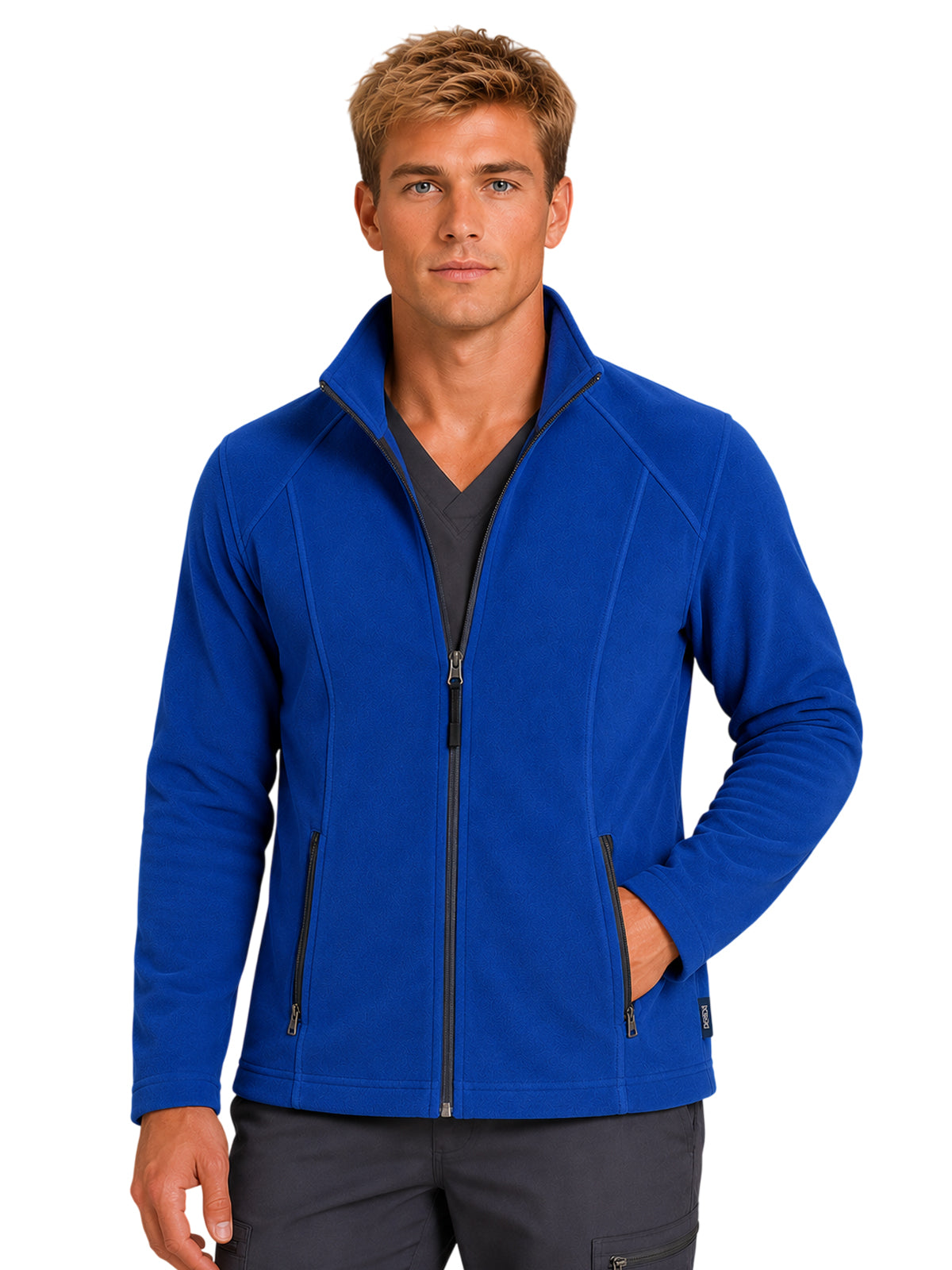 Men's Two-Pocket Bonded Fleece Full Zip Jacket - 6555 - Royal Blue