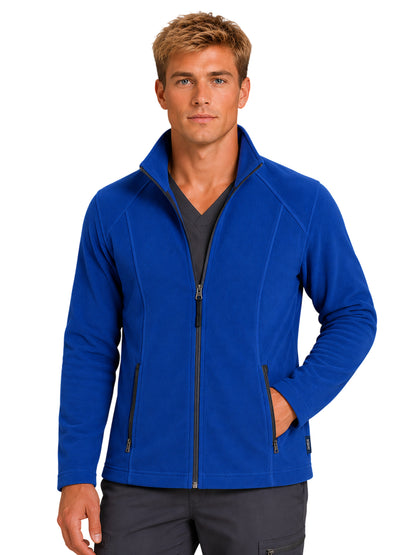 Men's Two-Pocket Bonded Fleece Full Zip Jacket - 6555 - Royal Blue