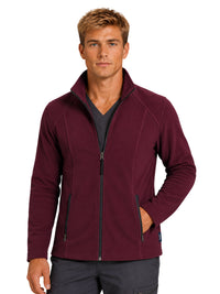 Men's Two-Pocket Bonded Fleece Full Zip Jacket - 6555 - Wine