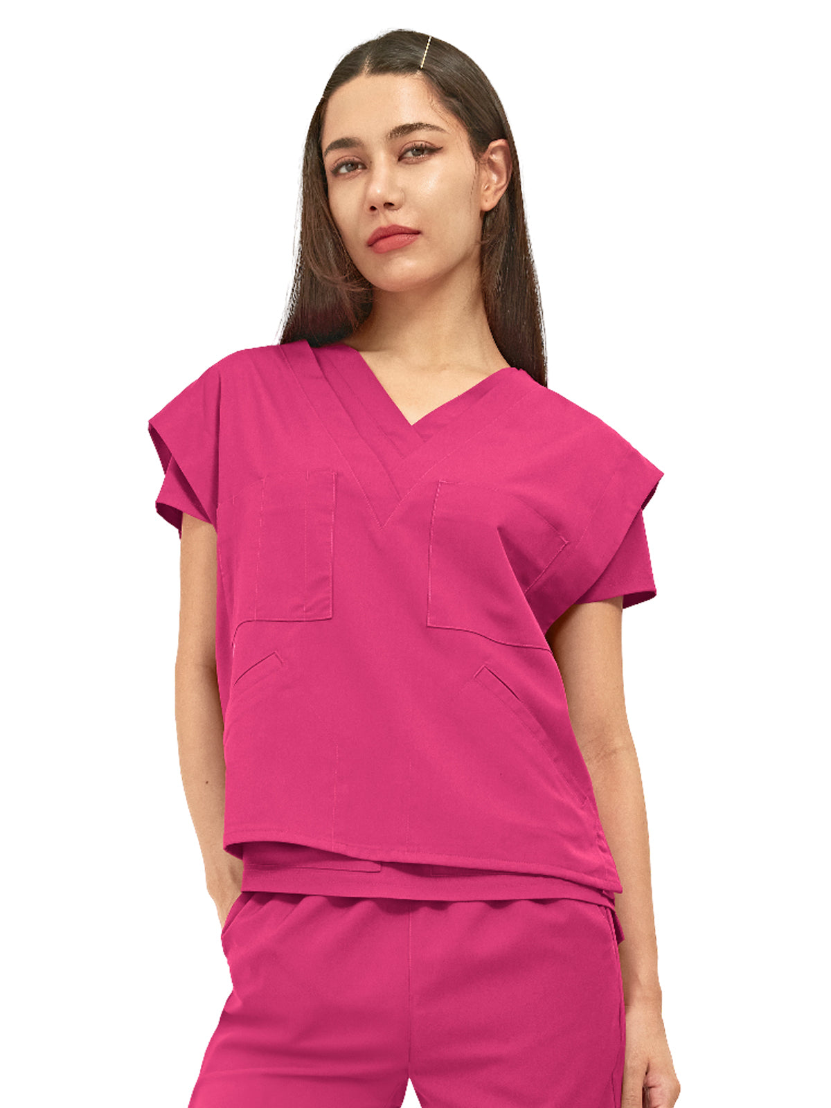 Women's Six-Pocket Utility Vest - 7001 - Hot Pink