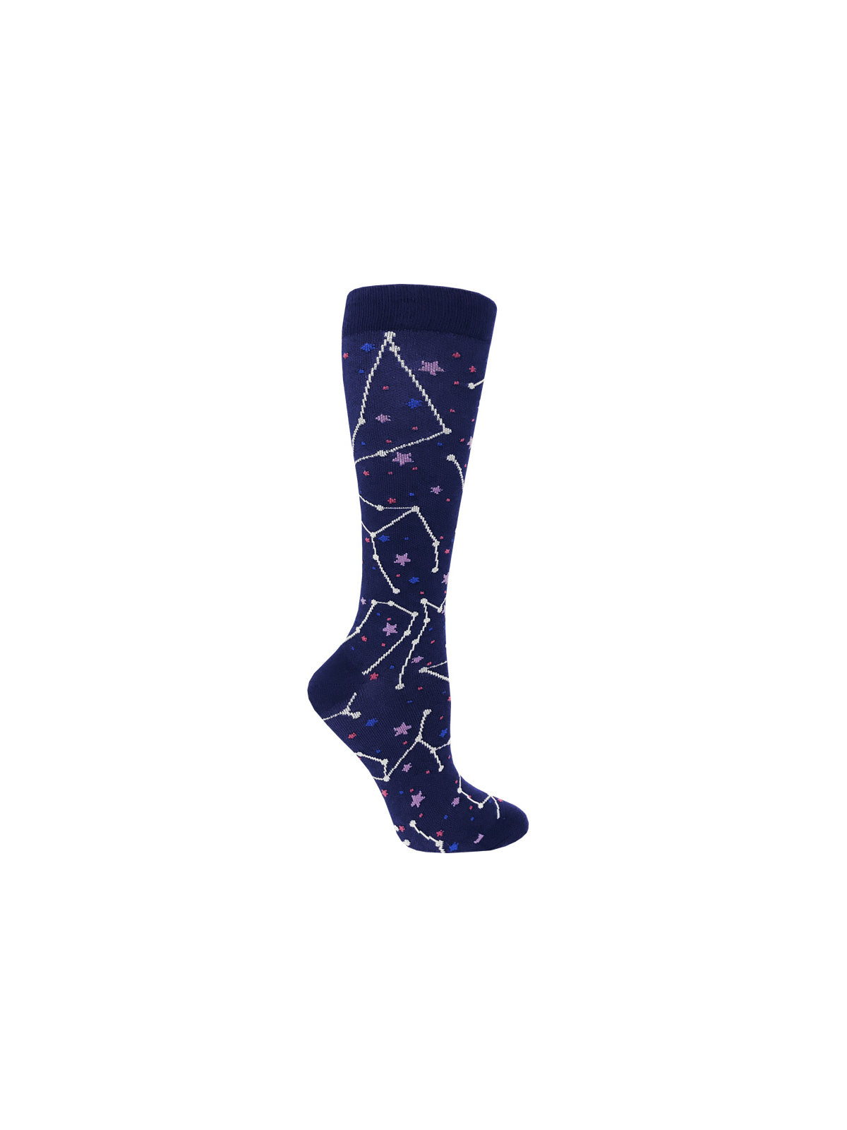 Unisex 12" Premium Knit Compression Socks - 386 - Constellation Navy