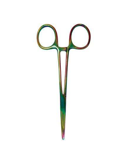 5.5" Kelly Forceps - Rainbow Finish - 500RAI - Rainbow