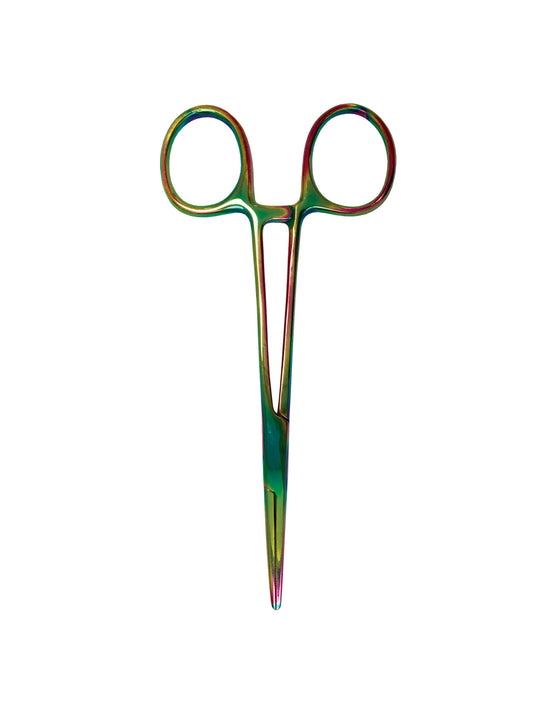 5.5" Kelly Forceps - Rainbow Finish - 500RAI - Rainbow