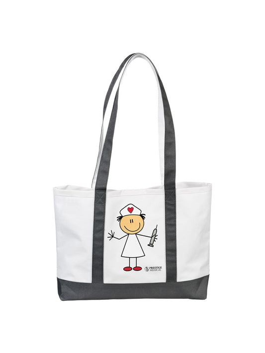 Large Tote Bag - 705 - Stick Nurse Grey