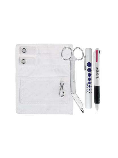 4-Pocket Belt Loop Organizer with Instruments - 731 - White