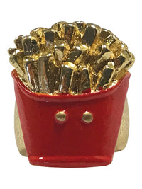 Unisex 3D Stethoscope Jewelry - 99 - French Fries - Gold