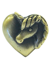 Unisex 3D Stethoscope Jewelry - 99 - Unicorn Heart - Antique Bronze