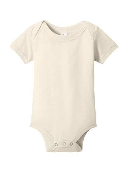 Unisex Infant Jersey Short Sleeve One Piece - BC100B - Natural