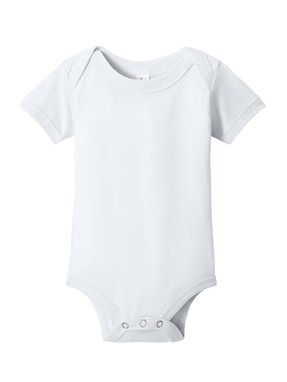 Unisex Infant Jersey Short Sleeve One Piece - BC100B - White