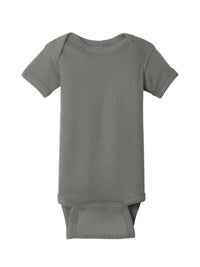 Unisex Infant Short Sleeve Baby Rib Bodysuit - RS4400 - Charcoal