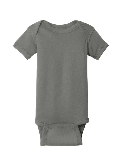 Unisex Infant Short Sleeve Baby Rib Bodysuit - RS4400 - Charcoal