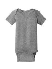 Unisex Infant Short Sleeve Baby Rib Bodysuit - RS4400 - Granite Heather