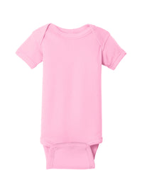 Unisex Infant Short Sleeve Baby Rib Bodysuit - RS4400 - Pink