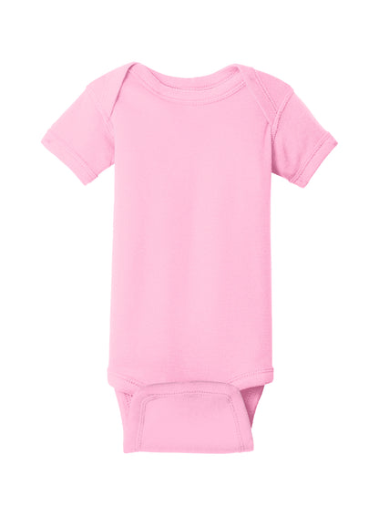 Unisex Infant Short Sleeve Baby Rib Bodysuit - RS4400 - Pink