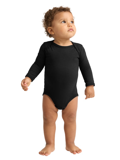 Unisex Infant Long Sleeve Jersey Bodysuit - RS4421 - Black