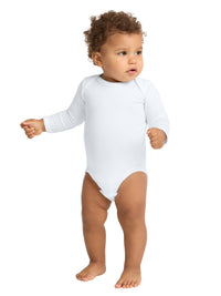 Unisex Infant Long Sleeve Jersey Bodysuit - RS4421 - White