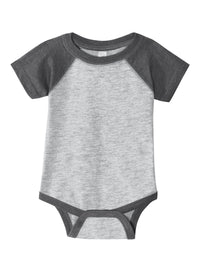 Unisex Infant Baseball Fine Jersey Bodysuit - RS4430 - Vintage Heather/Vintage Smoke